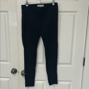LOFT Pant Leggings size 6P dark gray inseam 26“ zipper work leggings